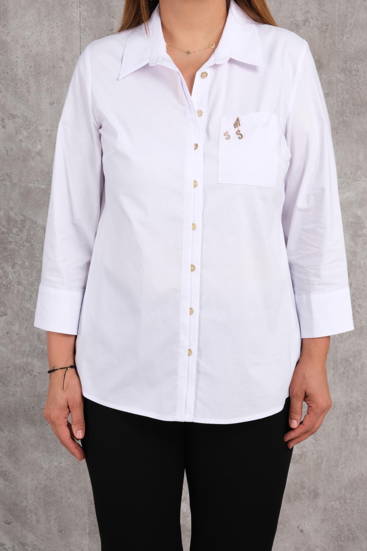 Plus Size Shirt-White
