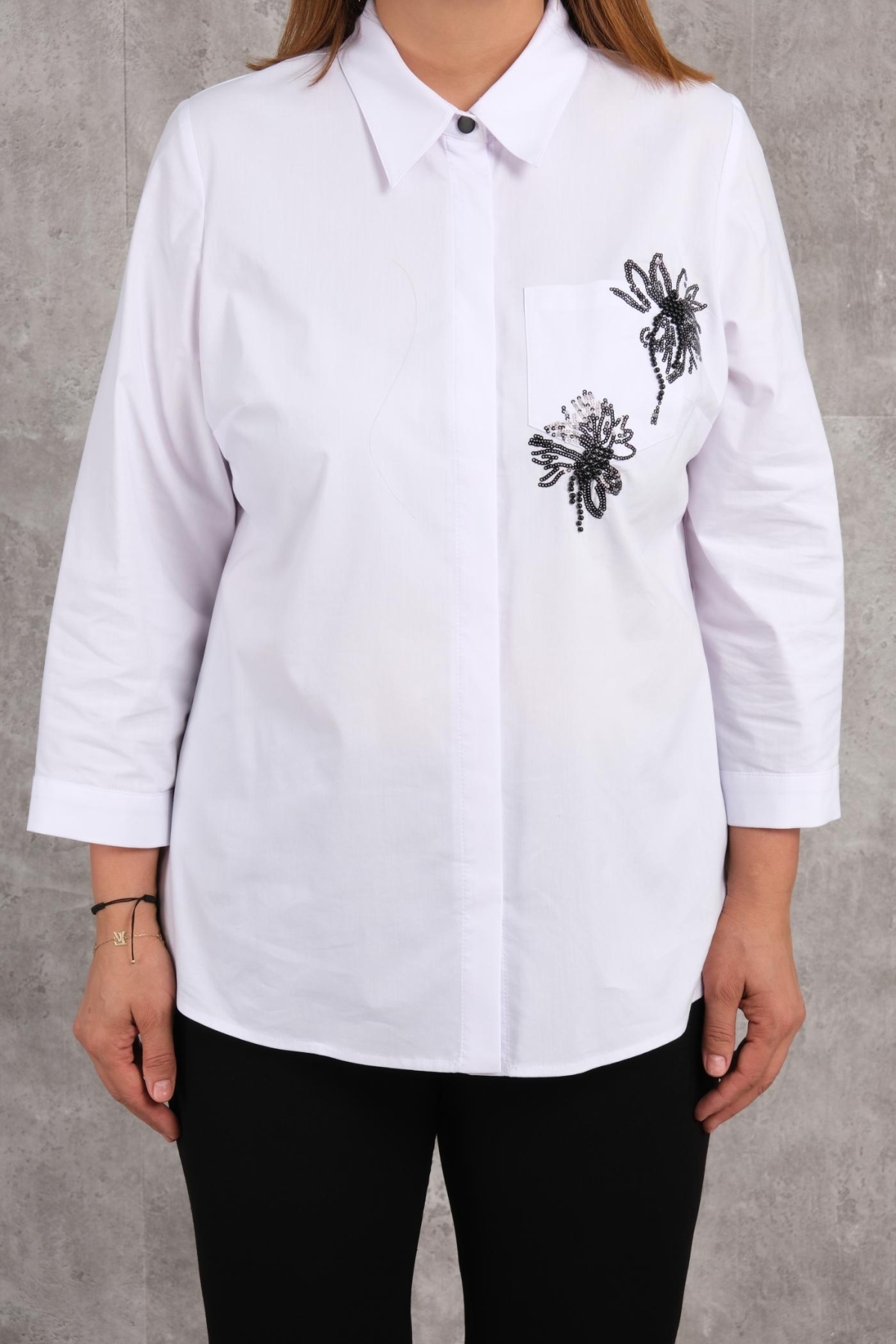 Plus Size Shirt-White
