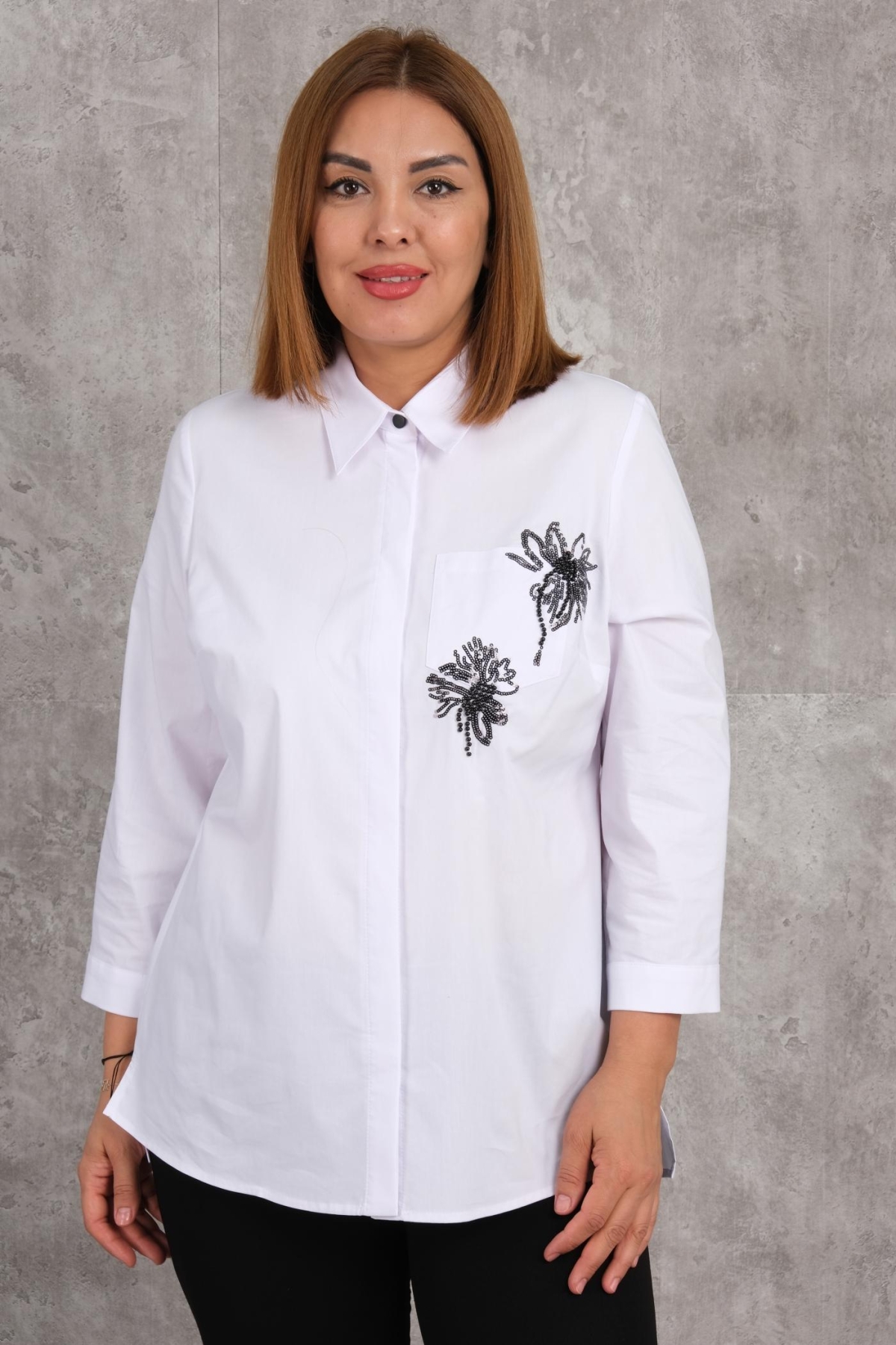 Super Plus Size Shirt-White