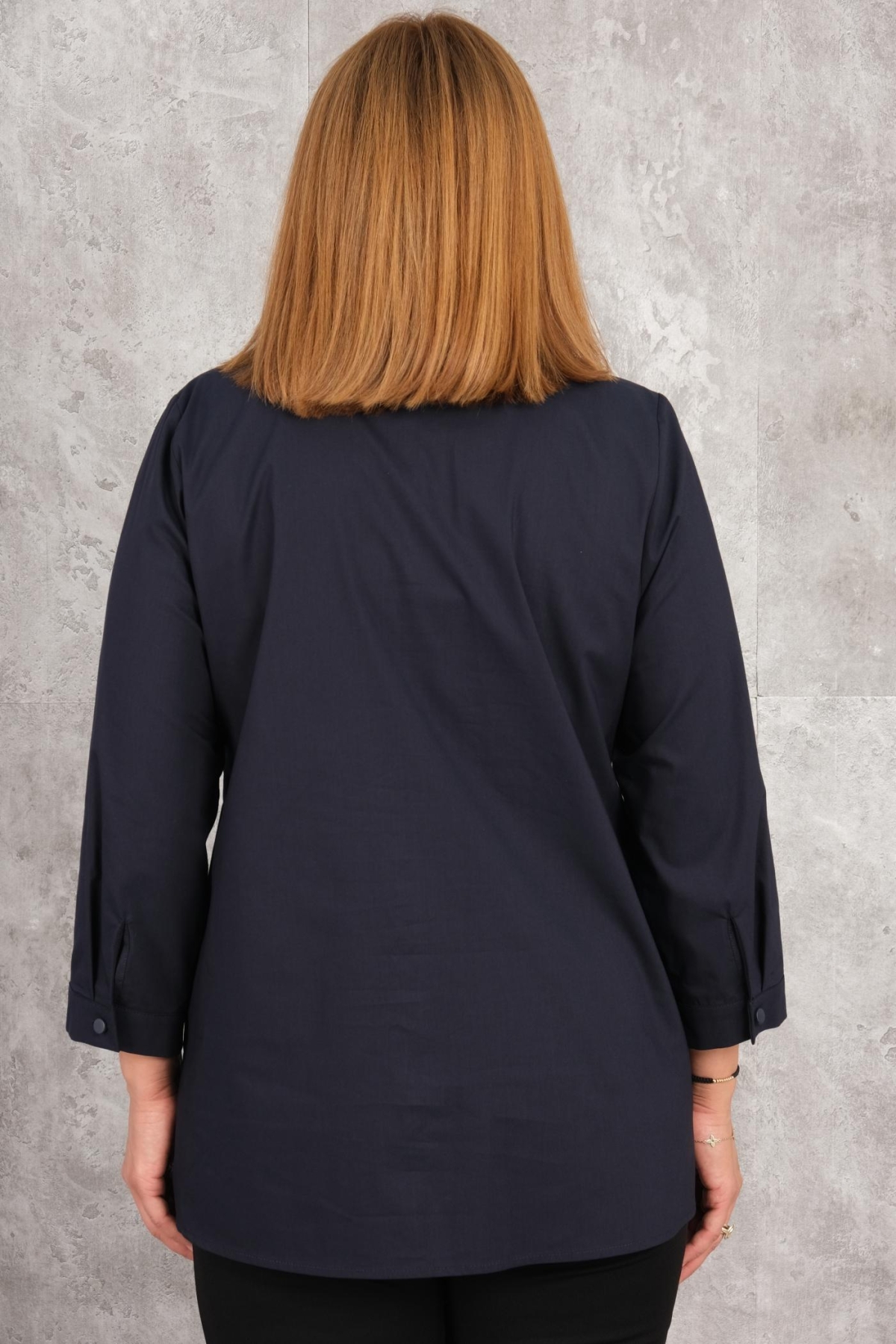 Plus Size Shirt-Dark Blue