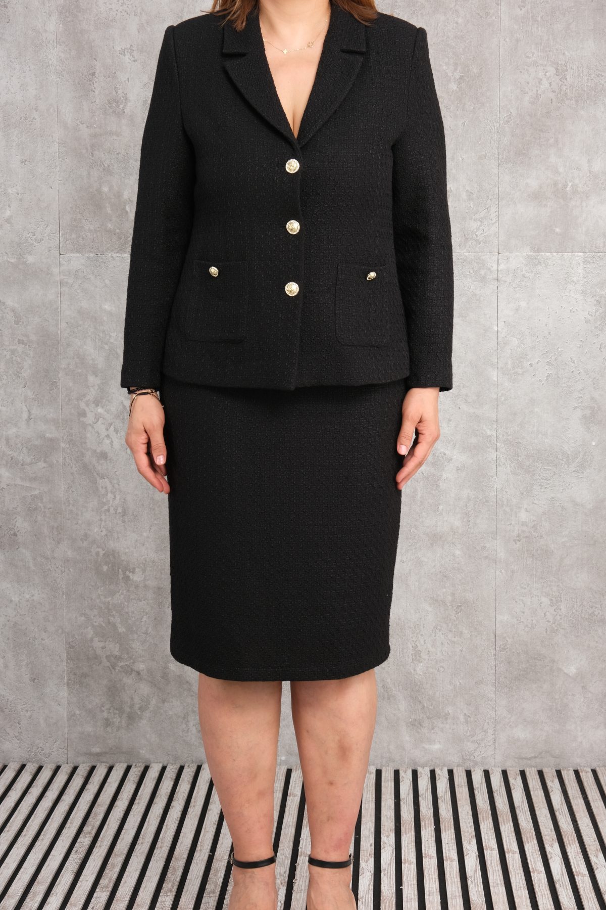Plus Size Two-Piece Set-Black