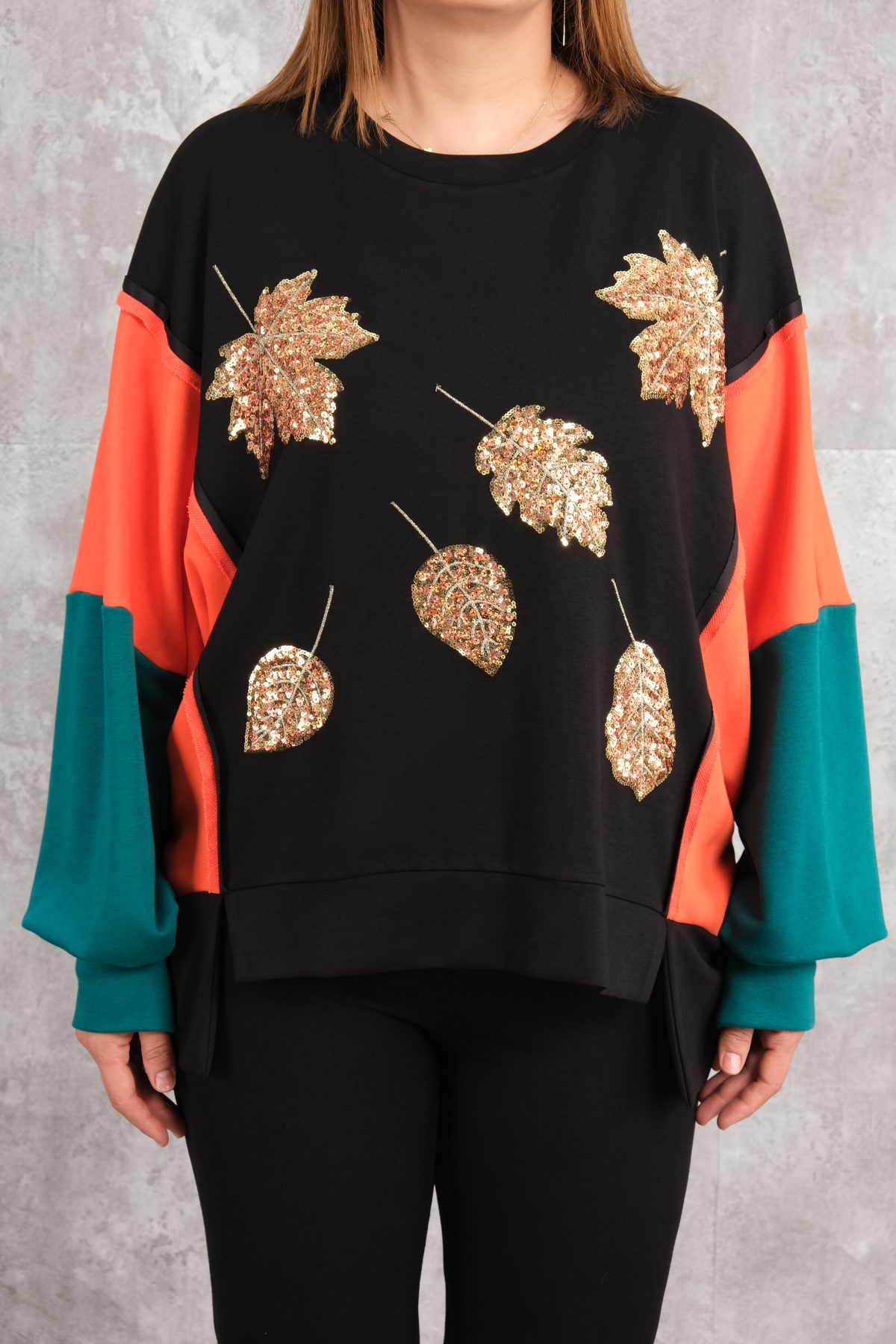 Plus Size Sports Blouse-Black