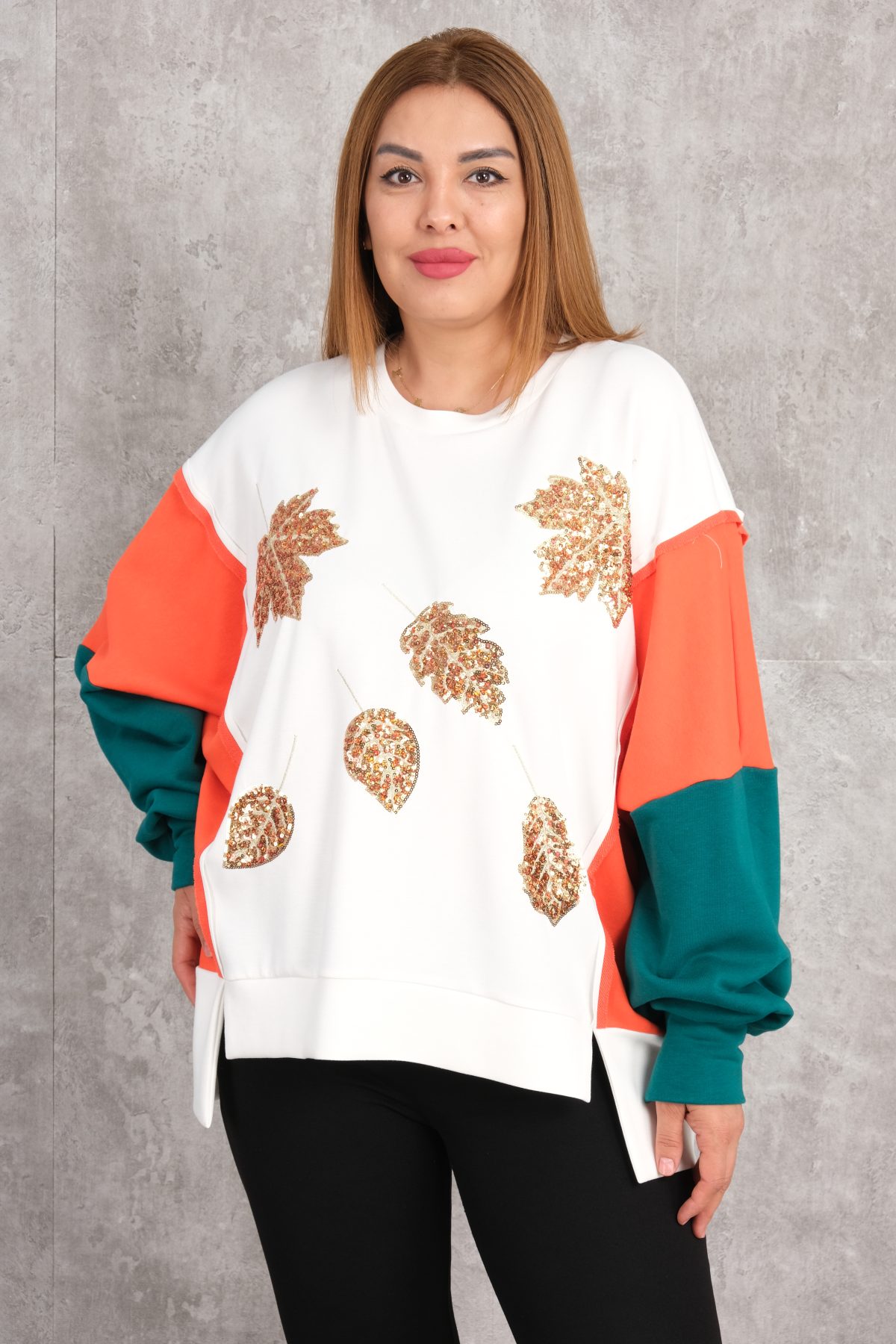Plus Size Sports Blouse-White